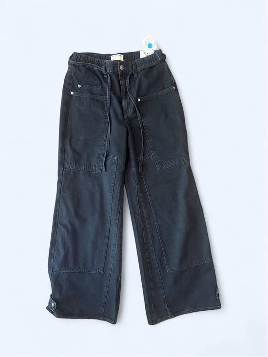 Free People Pants - Free People Black Wide-Leg Utility Pants